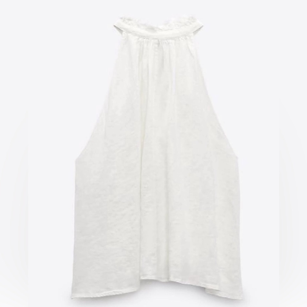 FRAYED LINEN TOP & LINEN PANTS SET - Picture 7 of 11